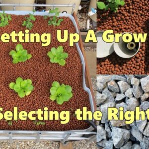 How to set up aquaponic grow bed & select the right rock.