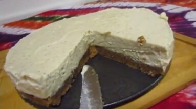 Lemon & Lime Labneh Cheesecake with a Nut, Ginger & Date base..